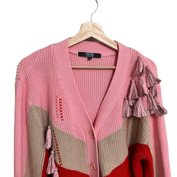 Eva Franco Rosewood Tassel Cardigan Size 😍 - Picture 5 of 13